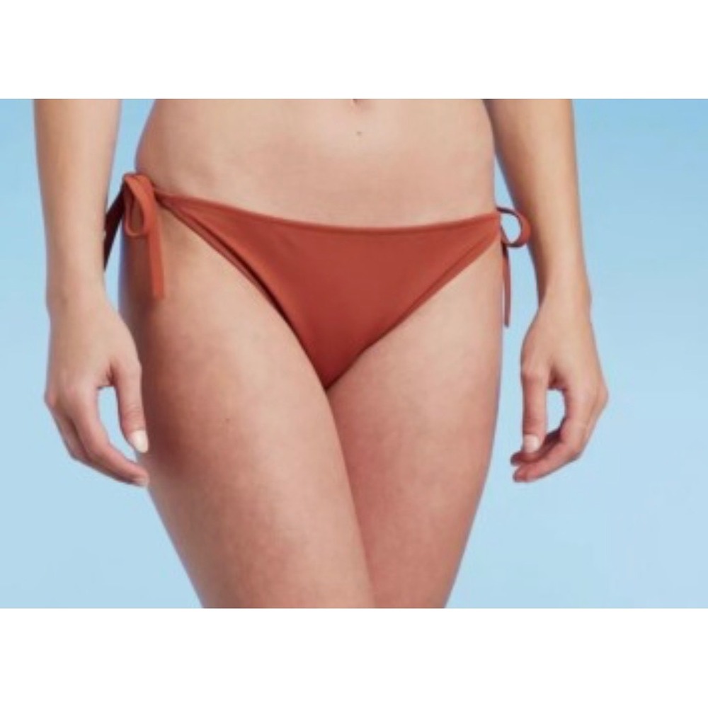 Shade & Shore Side Tie Low Rise Bikini Bottom Burnt Orange‎ Size Small Women's S